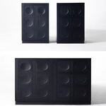 モダンデザインの多層板キャビネット - ガラス扉付き収納家具、リビングやダイニングに最適! hsxz-2180