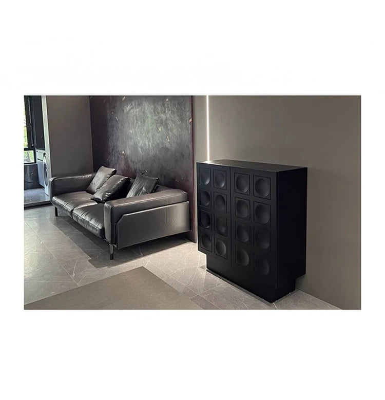 モダンデザインの多層板キャビネット - ガラス扉付き収納家具、リビングやダイニングに最適! hsxz-2180