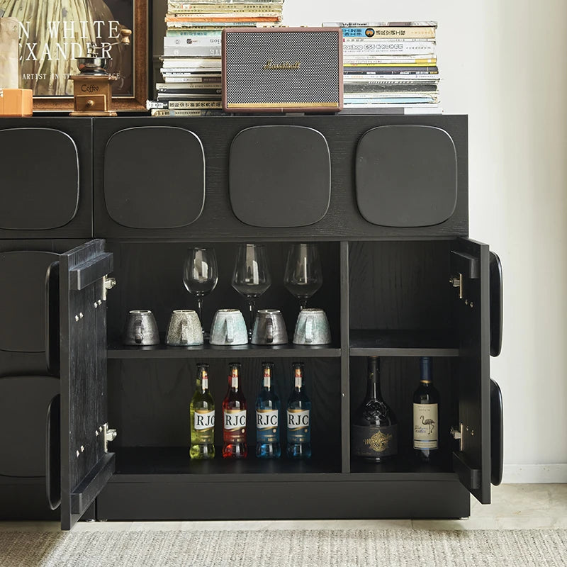 アッシュ材多層板キャビネット - モダンデザインで収納力抜群、自宅をおしゃれに演出! hsxz-2181