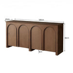 ナチュラルカラーの多層板キャビネット | モダンなアーチデザインでインテリアを引き立てる収納家具 hsxz-2182