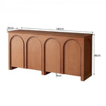 ナチュラルカラーの多層板キャビネット | モダンなアーチデザインでインテリアを引き立てる収納家具 hsxz-2182