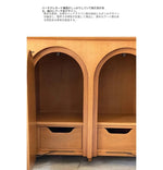 ナチュラルカラーの多層板キャビネット | モダンなアーチデザインでインテリアを引き立てる収納家具 hsxz-2182