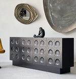 モダンデザインの多層板キャビネット - 独特なフォルムで収納力抜群! hsxz-2186