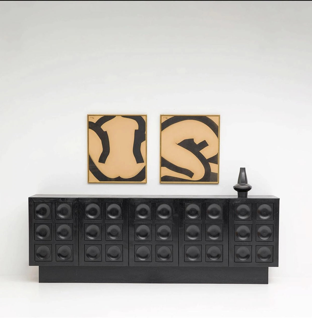 モダンデザインの多層板キャビネット - 独特なフォルムで収納力抜群! hsxz-2186