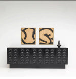 モダンデザインの多層板キャビネット - 独特なフォルムで収納力抜群! hsxz-2186