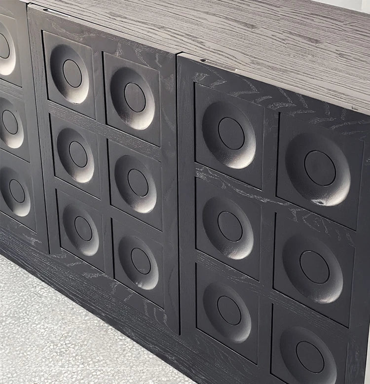 モダンデザインの多層板キャビネット - 独特なフォルムで収納力抜群! hsxz-2186