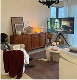 無垢材キャビネット - シンプルでモダンなデザイン、収納力抜群! hsxz-2187