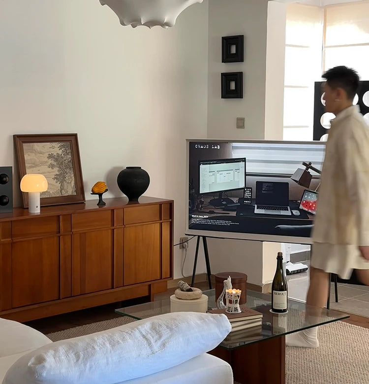 無垢材キャビネット - シンプルでモダンなデザイン、収納力抜群! hsxz-2187