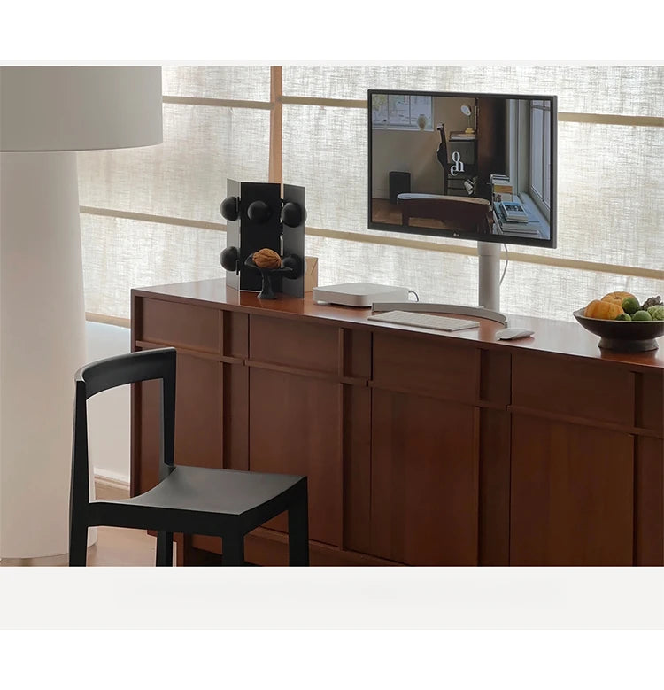 無垢材キャビネット - シンプルでモダンなデザイン、収納力抜群! hsxz-2187