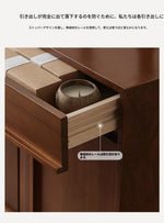 無垢材キャビネット - シンプルでモダンなデザイン、収納力抜群! hsxz-2187