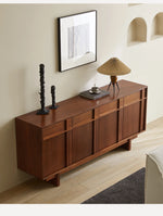 無垢材キャビネット - シンプルでモダンなデザイン、収納力抜群! hsxz-2187