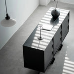 アッシュ材&スギ材使用のスタイリッシュキャビネット - モダンなインテリアに最適【送料無料】 hsxz-2188