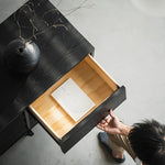 アッシュ材&スギ材使用のスタイリッシュキャビネット - モダンなインテリアに最適【送料無料】 hsxz-2188