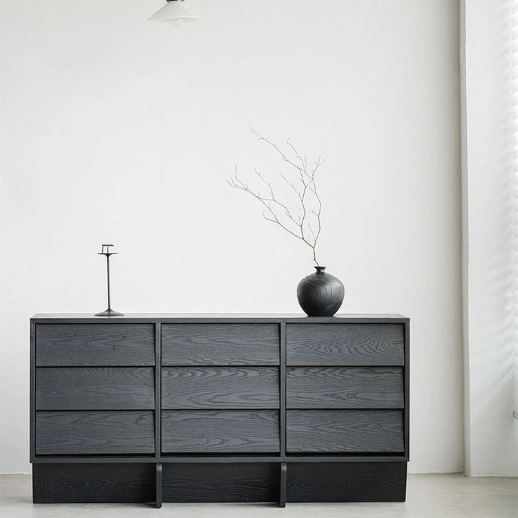 アッシュ材&スギ材使用のスタイリッシュキャビネット - モダンなインテリアに最適【送料無料】 hsxz-2188