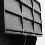 アッシュ材&スギ材使用のスタイリッシュキャビネット - モダンなインテリアに最適【送料無料】 hsxz-2188