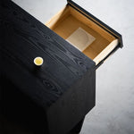 アッシュ材&スギ材使用のスタイリッシュキャビネット - モダンなインテリアに最適【送料無料】 hsxz-2188