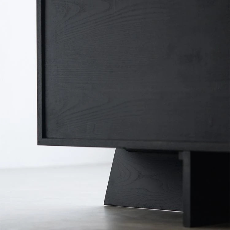 アッシュ材&スギ材使用のスタイリッシュキャビネット - モダンなインテリアに最適【送料無料】 hsxz-2188