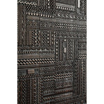 オークとチークのアイアンキャビネット - アンティーク調デザイン、モダンインテリアに最適! hsxz-2189