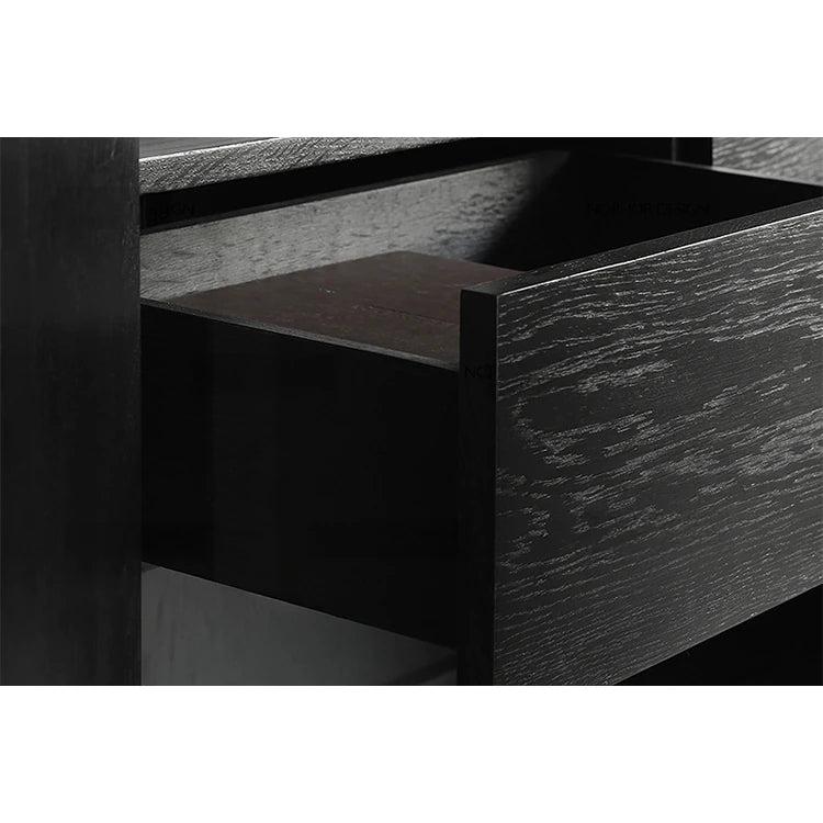 オークとチークのアイアンキャビネット - アンティーク調デザイン、モダンインテリアに最適! hsxz-2189