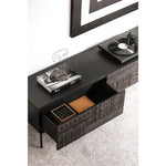 チーク調のモダンテレビ台 - 中密度繊維板製、スタイリッシュな収納キャビネット hsxz-2194