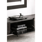 チーク調のモダンテレビ台 - 中密度繊維板製、スタイリッシュな収納キャビネット hsxz-2194