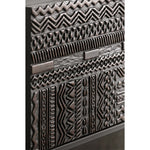 チーク調のモダンテレビ台 - 中密度繊維板製、スタイリッシュな収納キャビネット hsxz-2194