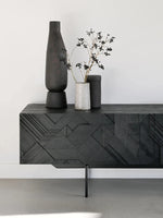 モダンデザイン テレビ台 チーク 多層板製 おしゃれなリビング家具 ユニークなパターン付き hsxz-2195