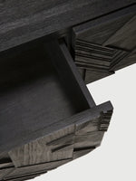 モダンデザイン テレビ台 チーク 多層板製 おしゃれなリビング家具 ユニークなパターン付き hsxz-2195