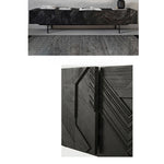 モダンデザイン テレビ台 チーク 多層板製 おしゃれなリビング家具 ユニークなパターン付き hsxz-2195