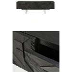 モダンデザイン テレビ台 チーク 多層板製 おしゃれなリビング家具 ユニークなパターン付き hsxz-2195