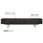 モダンデザイン テレビ台 チーク 多層板製 おしゃれなリビング家具 ユニークなパターン付き hsxz-2195