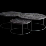 チーク材使用!スタイリッシュなデザインのセンターテーブル【彫刻模様】 hsxz-2197