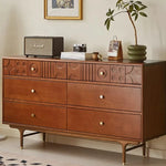 チェリー材を使用したモダンデザインのキャビネット - 優雅な彫刻ディテール付き、収納力抜群! hsxz-2200