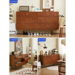 チェリー材を使用したモダンデザインのキャビネット - 優雅な彫刻ディテール付き、収納力抜群! hsxz-2200