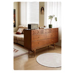 チェリー材を使用したモダンデザインのキャビネット - 優雅な彫刻ディテール付き、収納力抜群! hsxz-2200