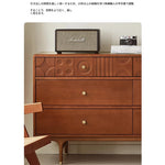 チェリー材を使用したモダンデザインのキャビネット - 優雅な彫刻ディテール付き、収納力抜群! hsxz-2200