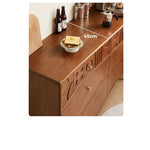 チェリー材を使用したモダンデザインのキャビネット - 優雅な彫刻ディテール付き、収納力抜群! hsxz-2200