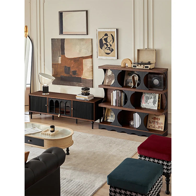 レッドオーク多層板キャビネット - おしゃれな収納ソリューション、モダンインテリアに最適! hsxz-2202