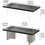 無垢材×アクリルのモダンセンターテーブル | スタイリッシュなリビングに hsyj-2283