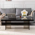 モダンなリビングに最適!パイン素材×アクリル脚のセンターテーブル hsyj-2284