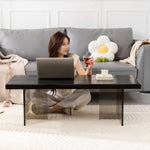 モダンなリビングに最適!パイン素材×アクリル脚のセンターテーブル hsyj-2284