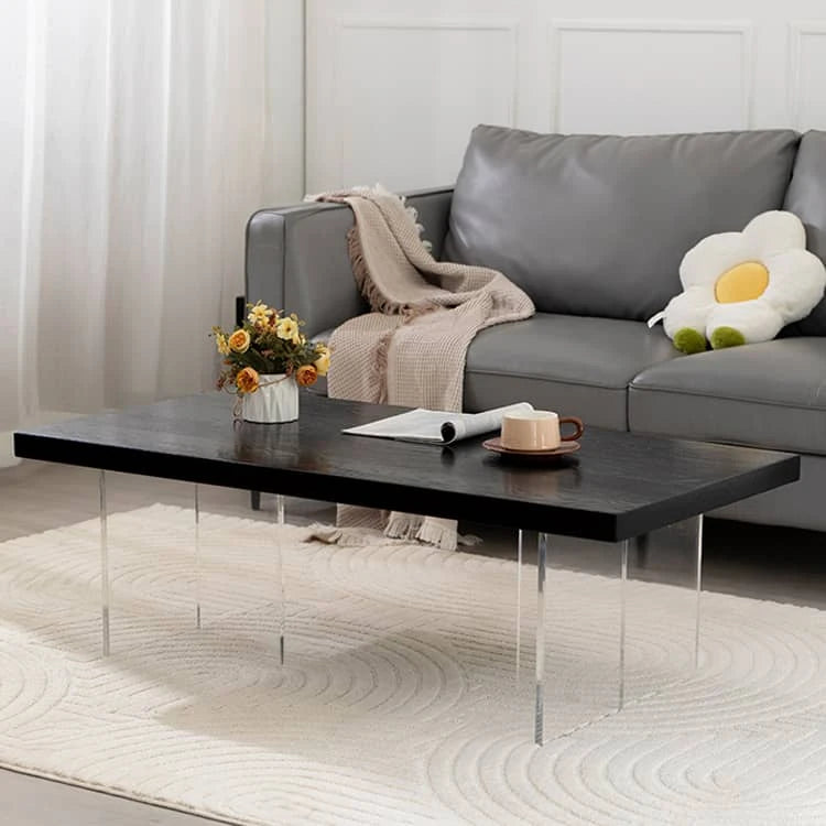 モダンなリビングに最適!パイン素材×アクリル脚のセンターテーブル hsyj-2284