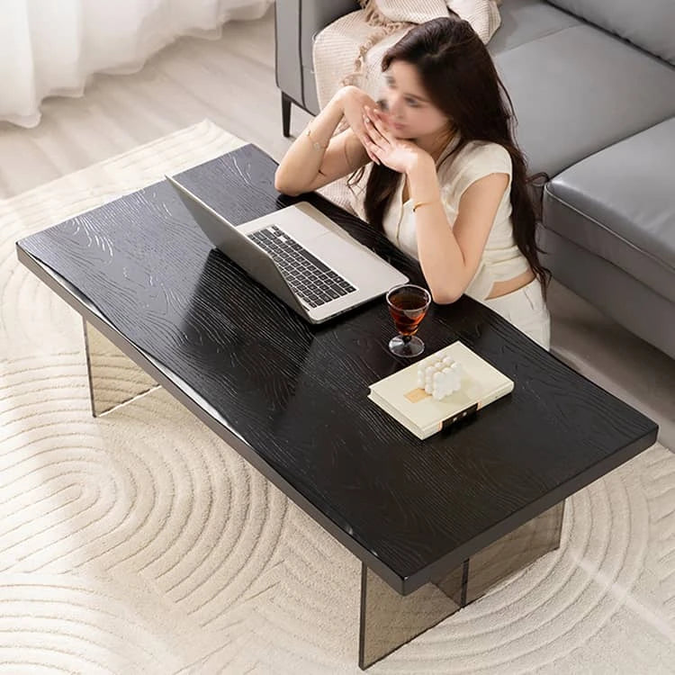 モダンなリビングに最適!パイン素材×アクリル脚のセンターテーブル hsyj-2284