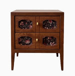 ナイトテーブル アッシュ材 多層板製 収納力抜群 おしゃれなデザイン 寝室に最適 hsysg-4966