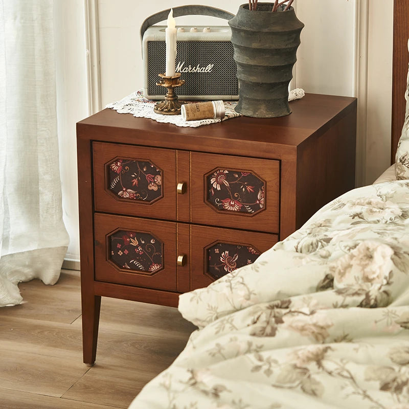 ナイトテーブル アッシュ材 多層板製 収納力抜群 おしゃれなデザイン 寝室に最適 hsysg-4966