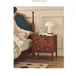 ナイトテーブル アッシュ材 多層板製 収納力抜群 おしゃれなデザイン 寝室に最適 hsysg-4966