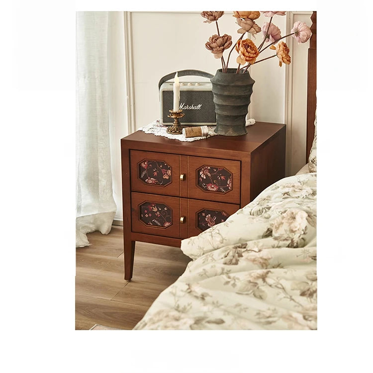 ナイトテーブル アッシュ材 多層板製 収納力抜群 おしゃれなデザイン 寝室に最適 hsysg-4966