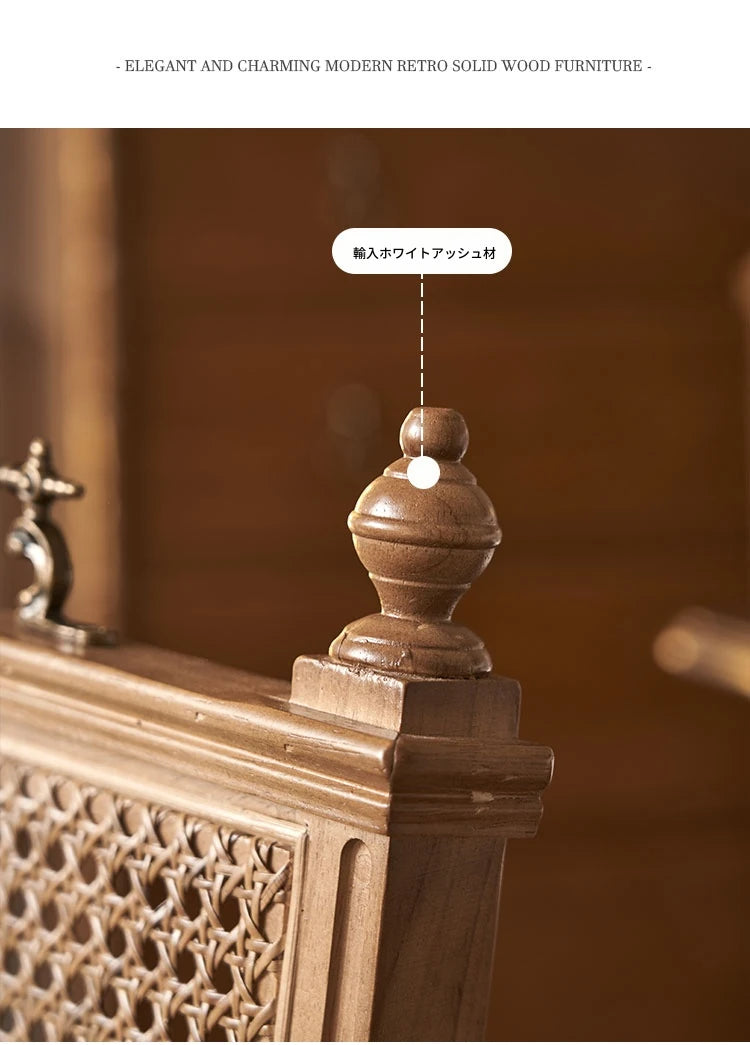 アッシュ材とラタンのクラシックチェア – おしゃれなインテリアにぴったり! hsysg-4967