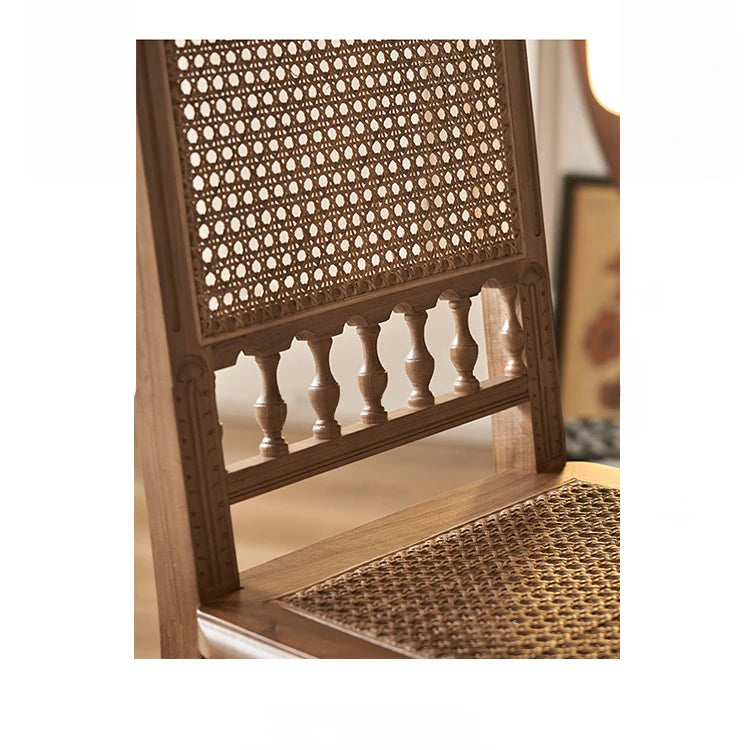 アッシュ材とラタンのクラシックチェア – おしゃれなインテリアにぴったり! hsysg-4967