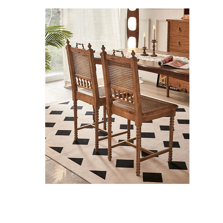 アッシュ材とラタンのクラシックチェア – おしゃれなインテリアにぴったり! hsysg-4967